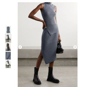 THEORY Asymmetric ribbed wool-blend turtleneck top $295 original price - New